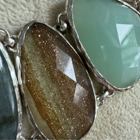 Stella &โDot Statement Necklace Semi-Precious Stones Bold Gem Design - Picture 14 of 17